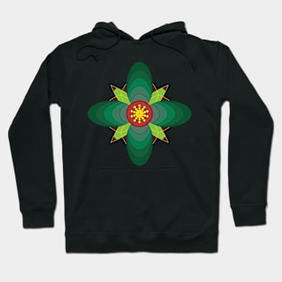 Green flower Hoodie